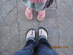 Margy and Deeda's Sandy Feet