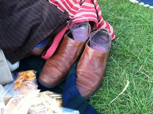 No need for cupholders when you have shoes!